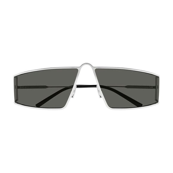 NEW SL606 002 SAINT LAURENT SUNGLASSES UNISEX SQUARE SILVER EYEWEAR - Picture 2 of 4